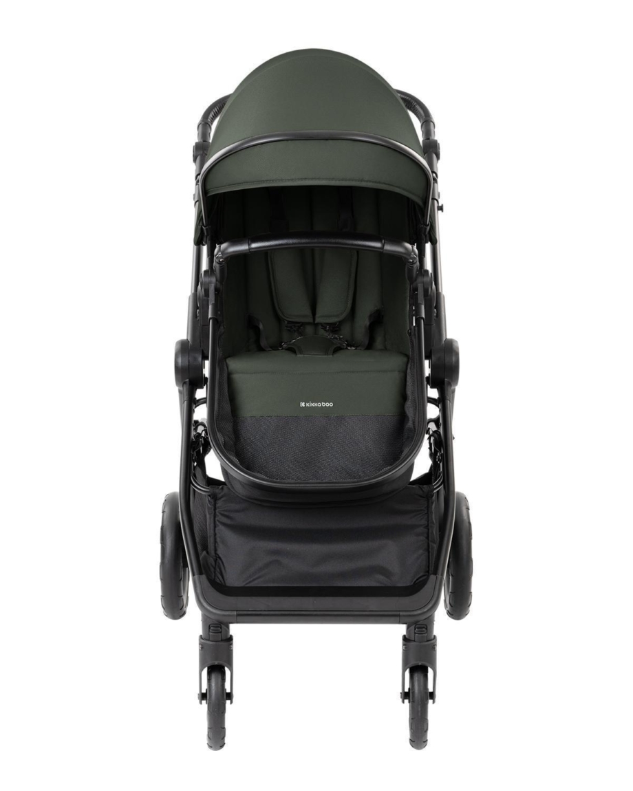 KIKKA BOO Kolica AVA 3in1 set sa I-SIZE autosedištem i tvrdom korpom army green