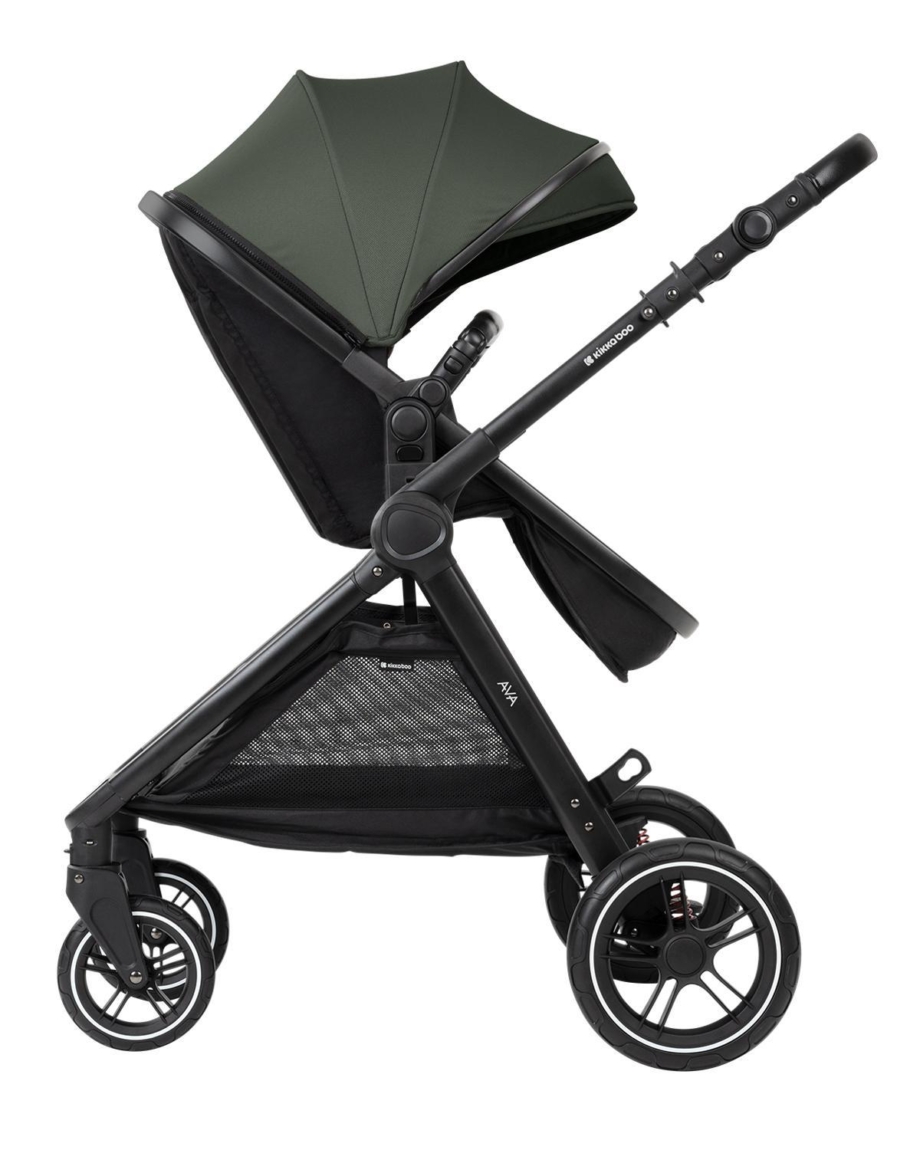KIKKA BOO Kolica AVA 3in1 set sa I-SIZE autosedištem i tvrdom korpom army green