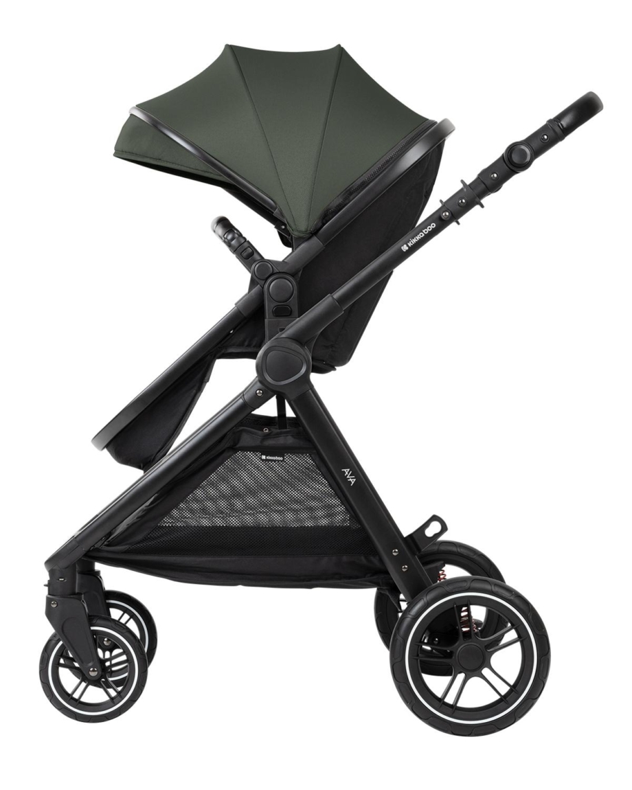KIKKA BOO Kolica AVA 3in1 set sa I-SIZE autosedištem i tvrdom korpom army green
