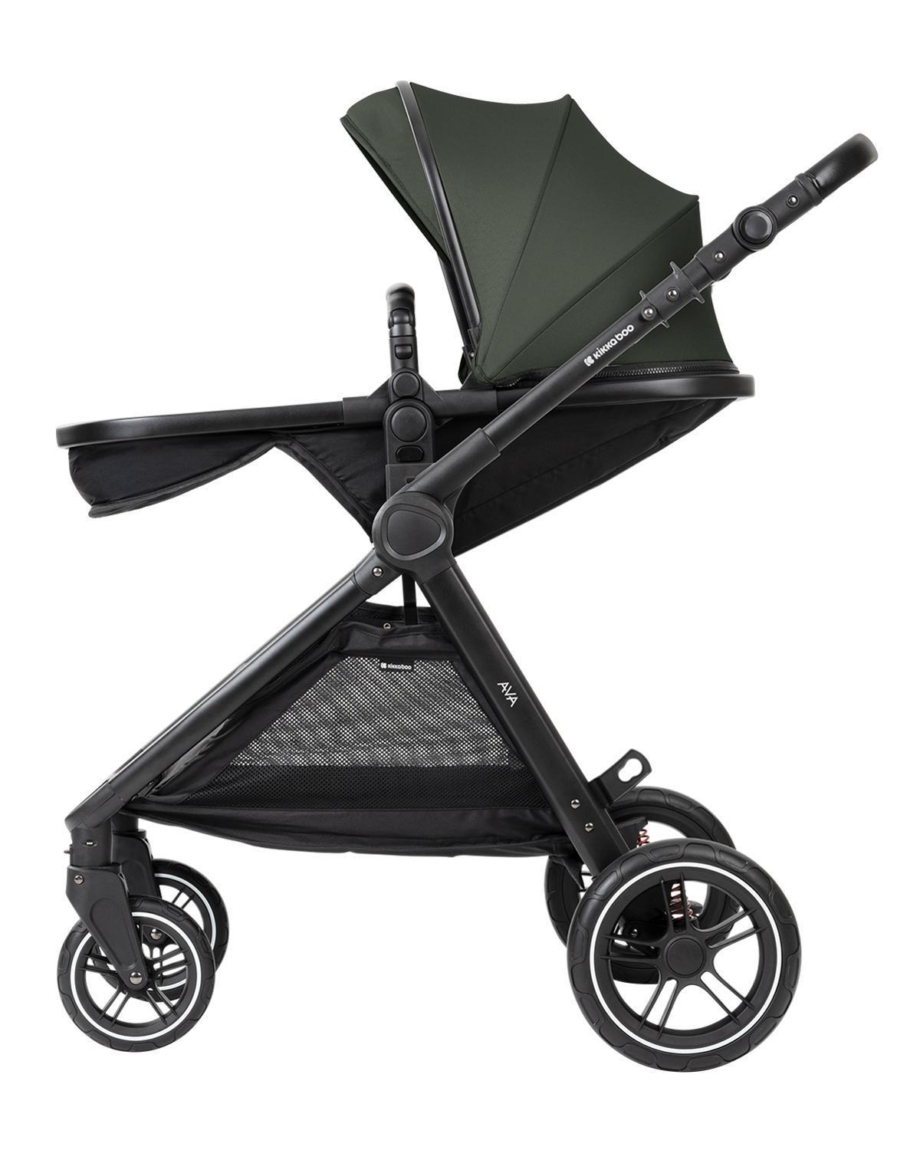 KIKKA BOO Kolica AVA 3in1 set sa I-SIZE autosedištem i tvrdom korpom army green