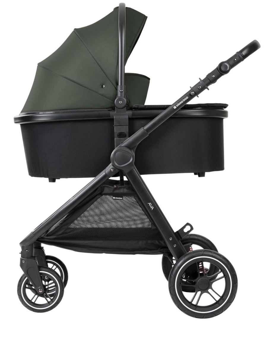 KIKKA BOO Kolica AVA 3in1 set sa I-SIZE autosedištem i tvrdom korpom army green