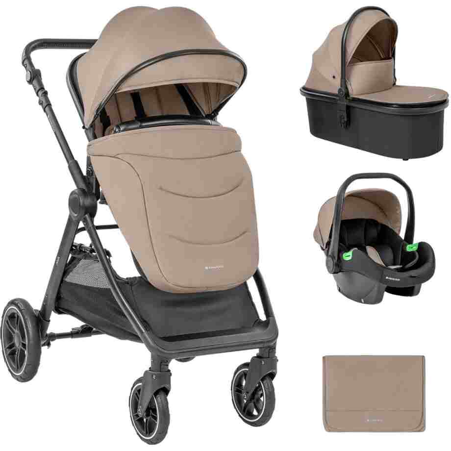 Kolica AVA 3in1 set sa I-SIZE autosedištem i tvrdom korpom beige