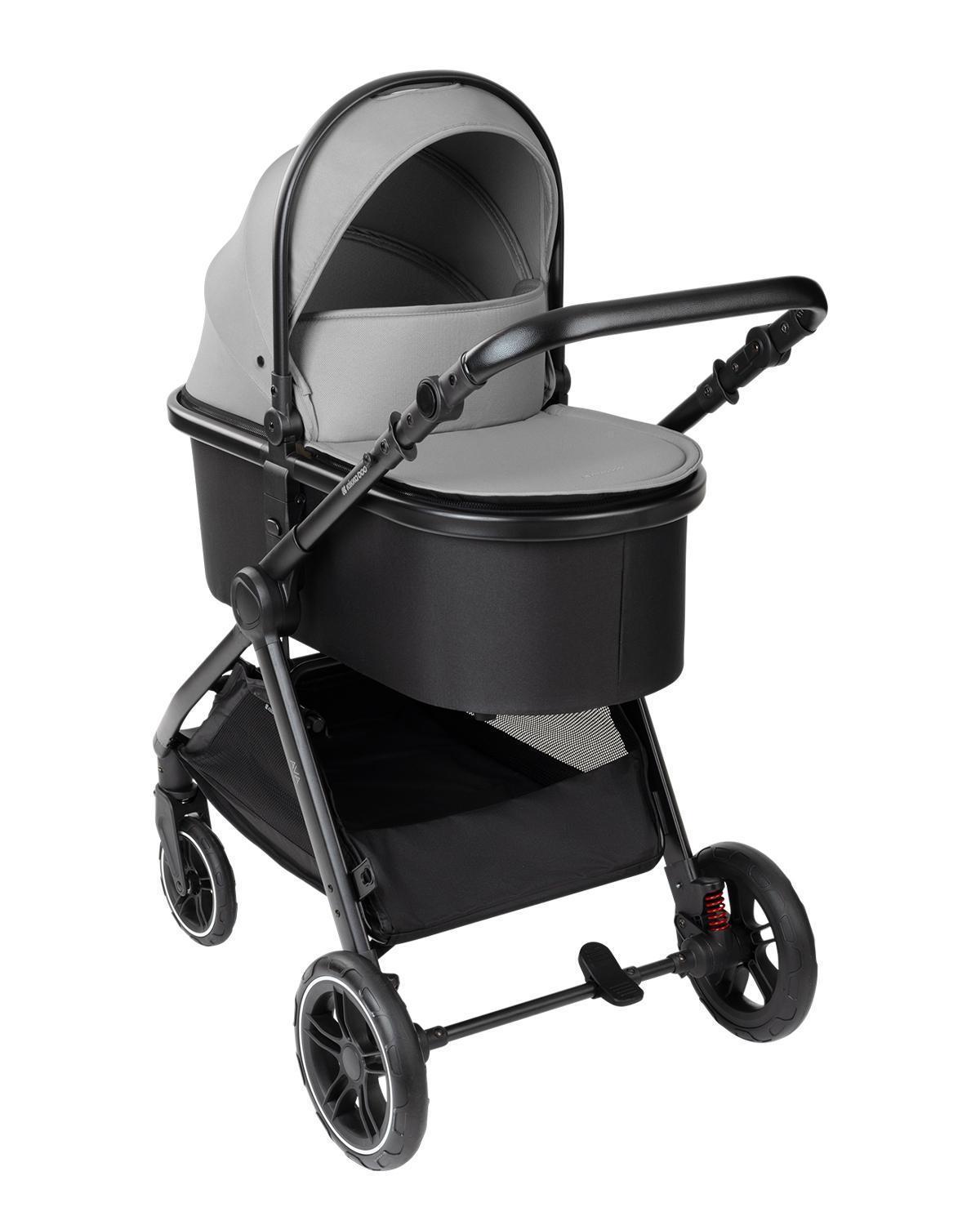 KIKKA BOO Kolica AVA 3in1 set sa I-SIZE autosedištem i tvrdom korpom grey