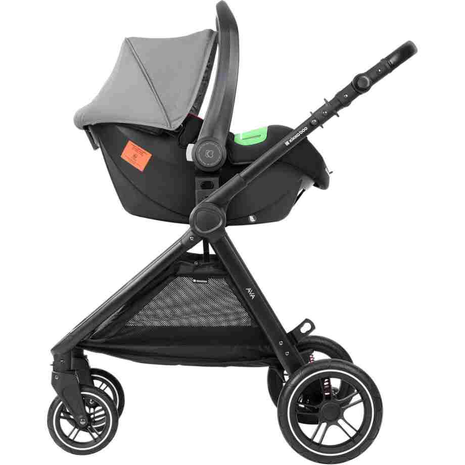 Kolica AVA grey set 3in1 sa I SIZE autosedistem i tvrdom korpom11