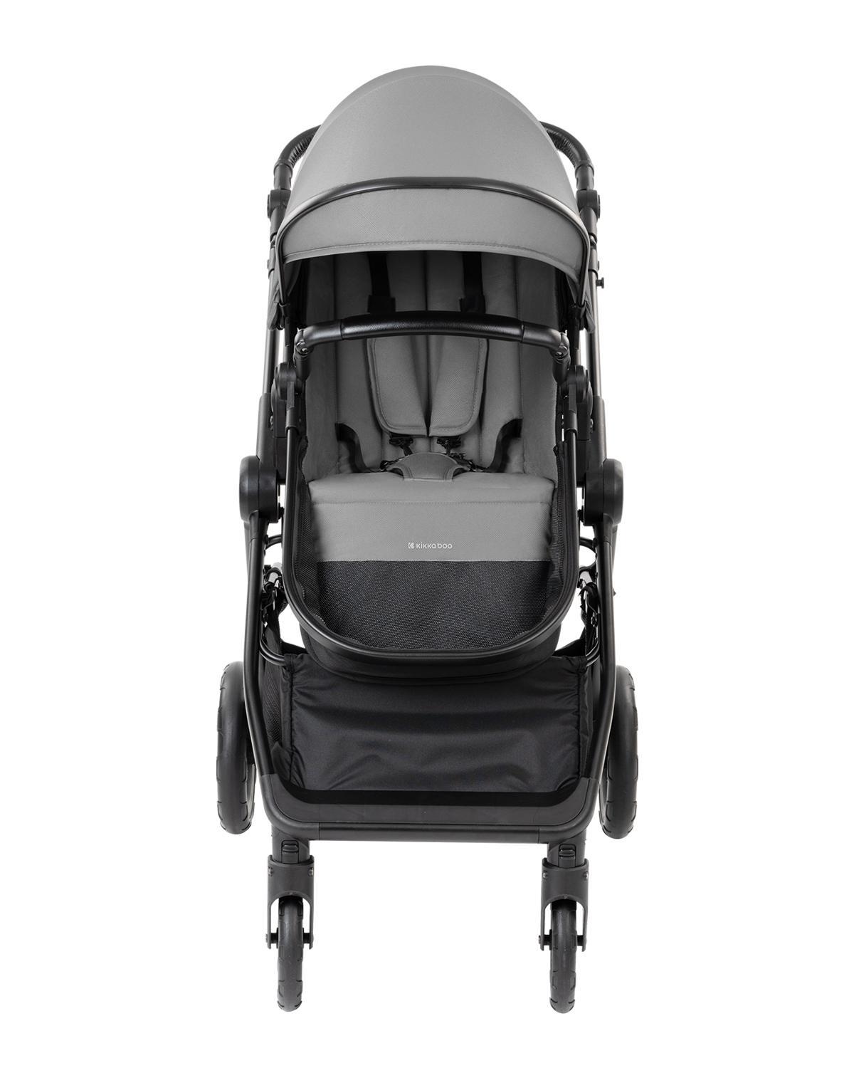 KIKKA BOO Kolica AVA 3in1 set sa I-SIZE autosedištem i tvrdom korpom grey