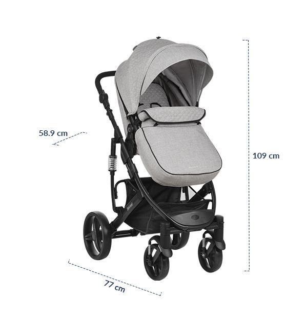 Kolica BELOVED light grey