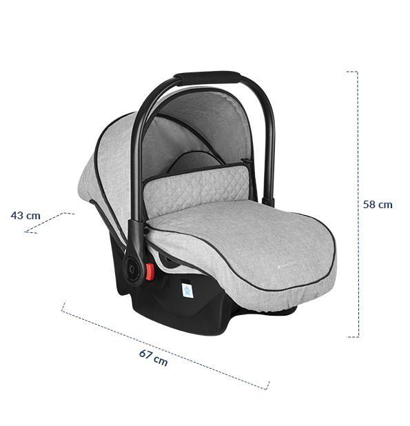 Kolica BELOVED light grey