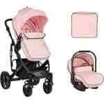 Kolica BELOVED light pink set 2in1 sa autosedištem