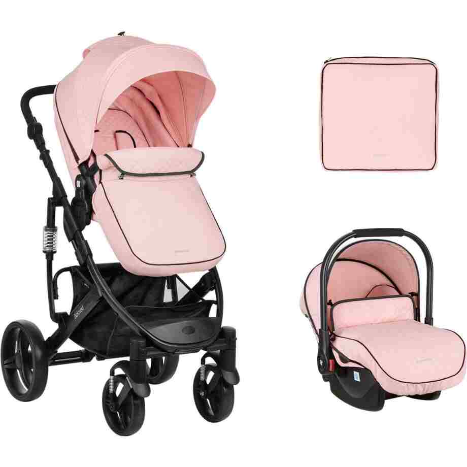 Kolica BELOVED light pink set 2in1 sa autosedištem