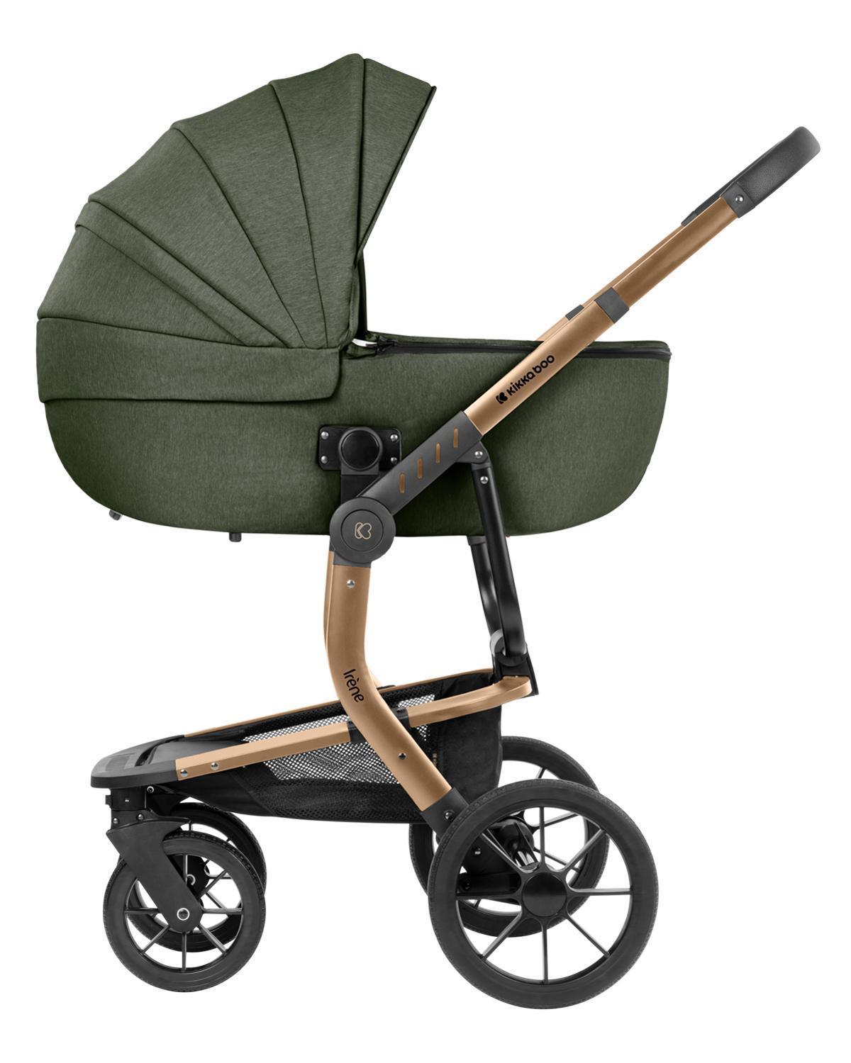 KIKKA BOO Kolica MODENA 3in1 set sa I-SIZE autosedištem i tvrdom korpom army green