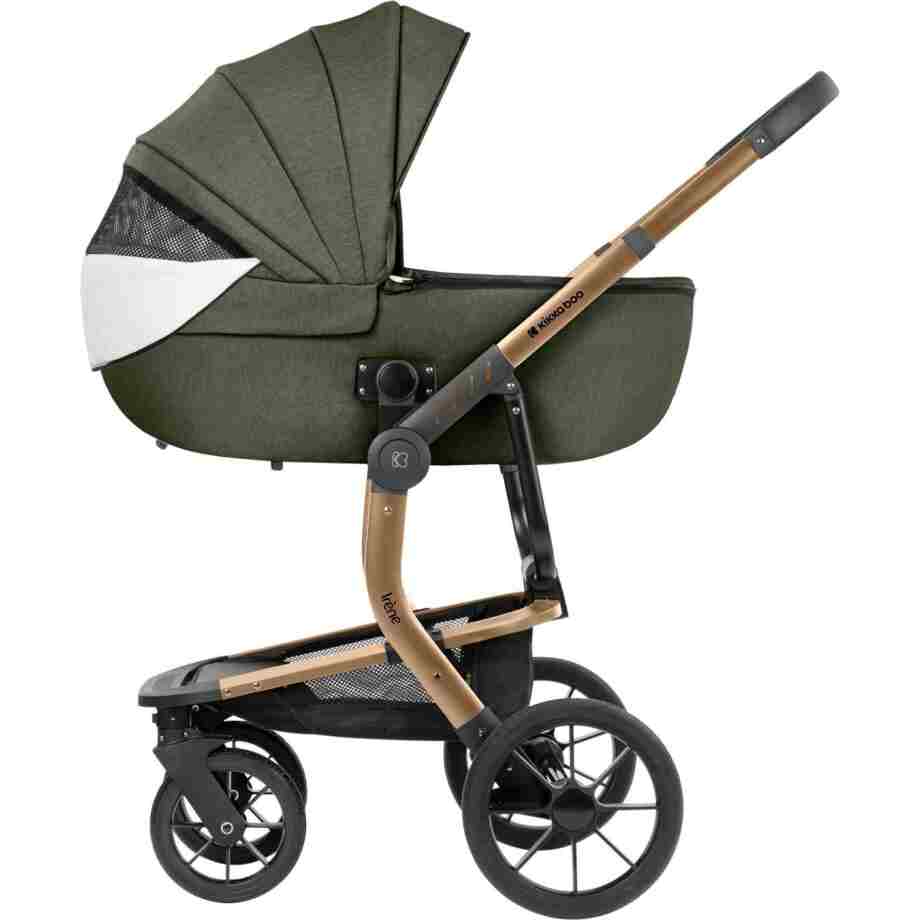 KIKKA BOO Kolica IRENE premium 3in1 set sa I-SIZE autosedištem i tvrdom korpom army green Kolica IRENE premium army green set 3in1 sa I SIZE autosedistem i tvrdom korpom9