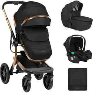 Kolica IRENE premium 3in1 set sa I-SIZE autosedištem i tvrdom korpom black