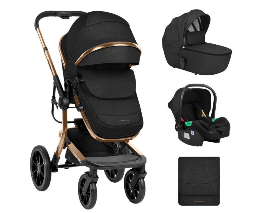 Kolica IRENE premium 3in1 set sa I-SIZE autosedištem i tvrdom korpom black Kolica IRENE premium 3in1 set sa I-SIZE autosedištem i tvrdom korpom black
