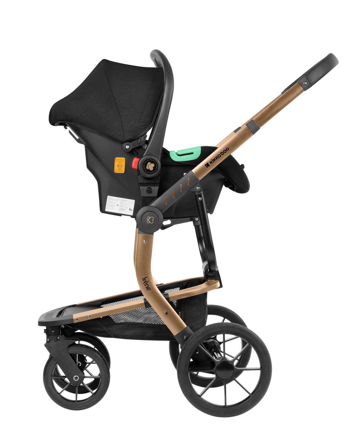 KIKKA BOO Kolica IRENE premium 3in1 set sa I-SIZE autosedištem i tvrdom korpom black KIKKA BOO Kolica IRENE premium 3in1 set sa I-SIZE autosedištem i tvrdom korpom black