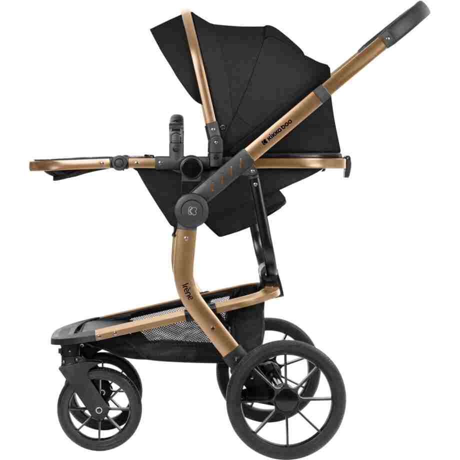 KIKKA BOO Kolica IRENE premium 3in1 set sa I-SIZE autosedištem i tvrdom korpom black