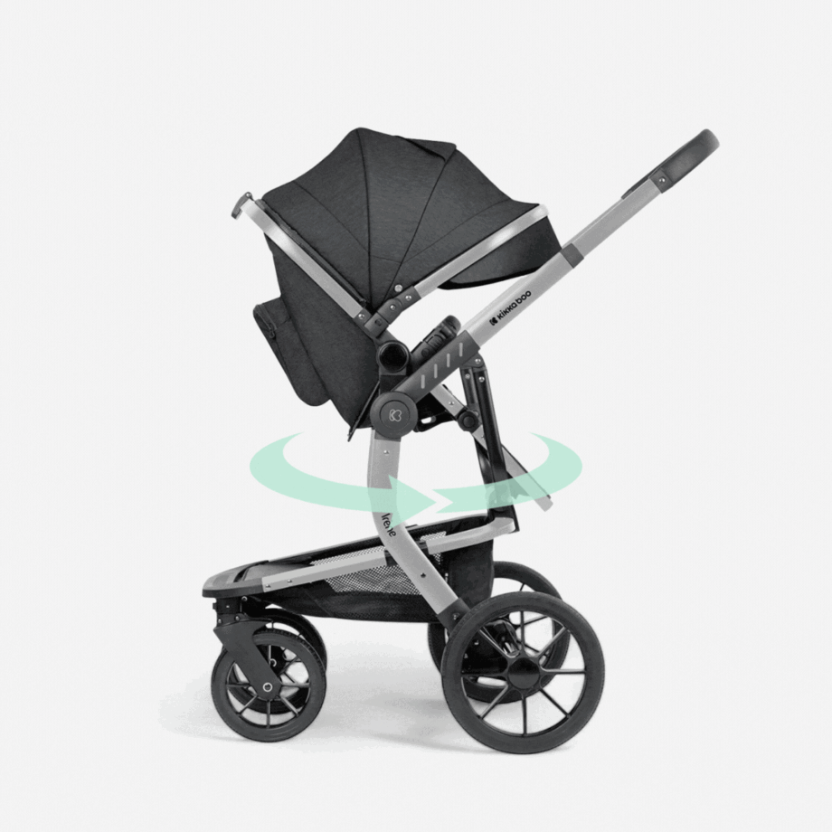 KIKKA BOO Kolica IRENE premium 3in1 set sa I-SIZE autosedištem i tvrdom korpom dark grey