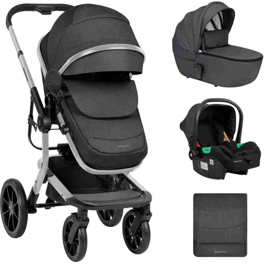 Kolica IRENE premium 3in1 set sa I-SIZE autosedištem i tvrdom korpom dark grey