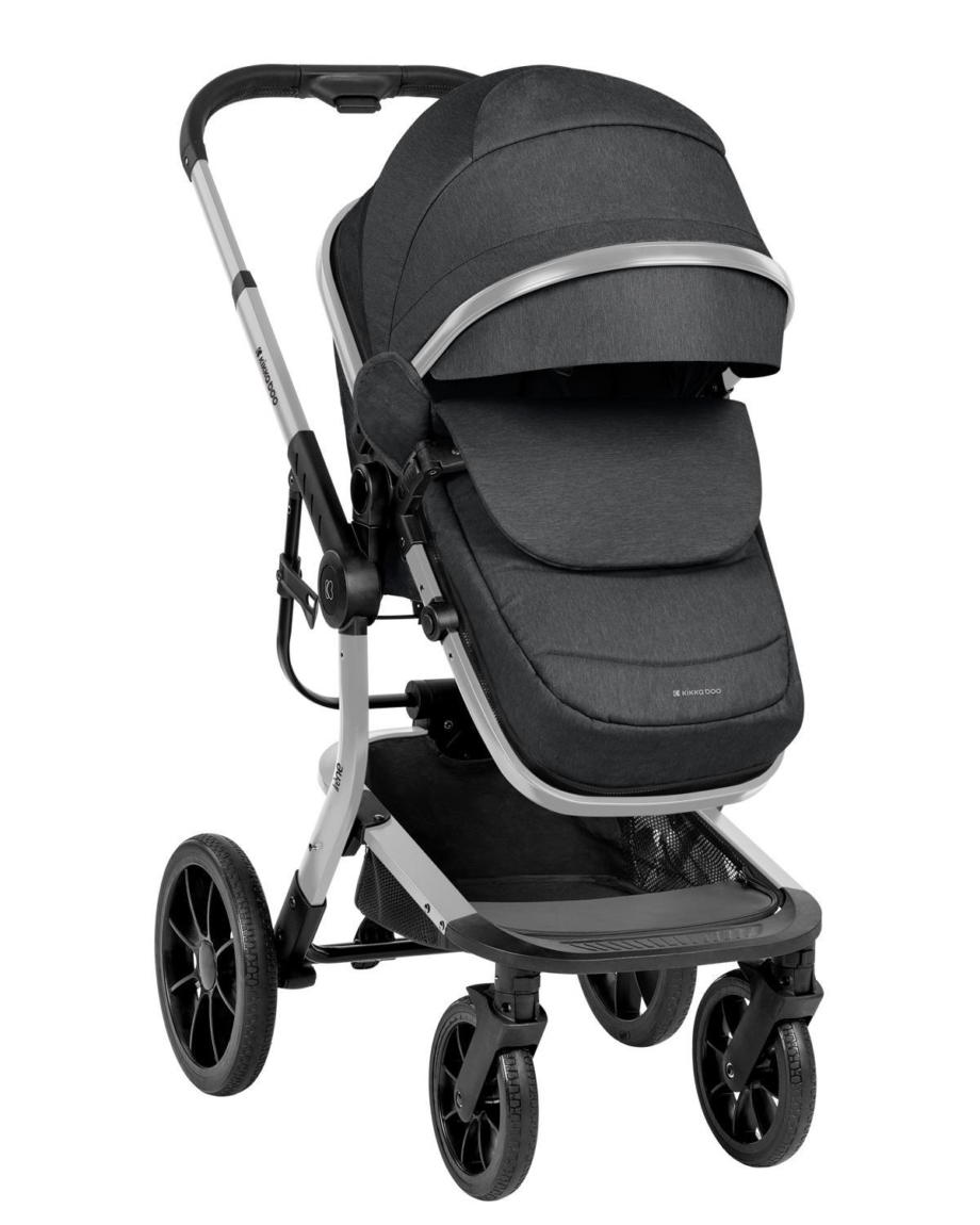 KIKKA BOO Kolica IRENE premium 3in1 set sa I-SIZE autosedištem i tvrdom korpom dark grey
