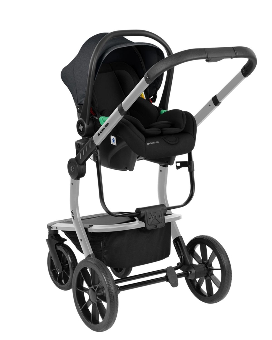 KIKKA BOO Kolica IRENE premium 3in1 set sa I-SIZE autosedištem i tvrdom korpom dark grey