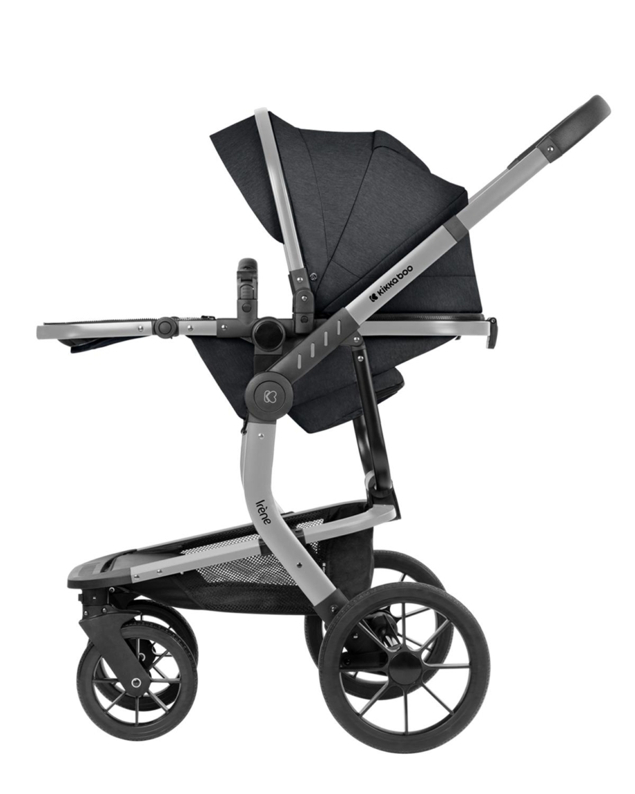 KIKKA BOO Kolica IRENE premium 3in1 set sa I-SIZE autosedištem i tvrdom korpom dark grey