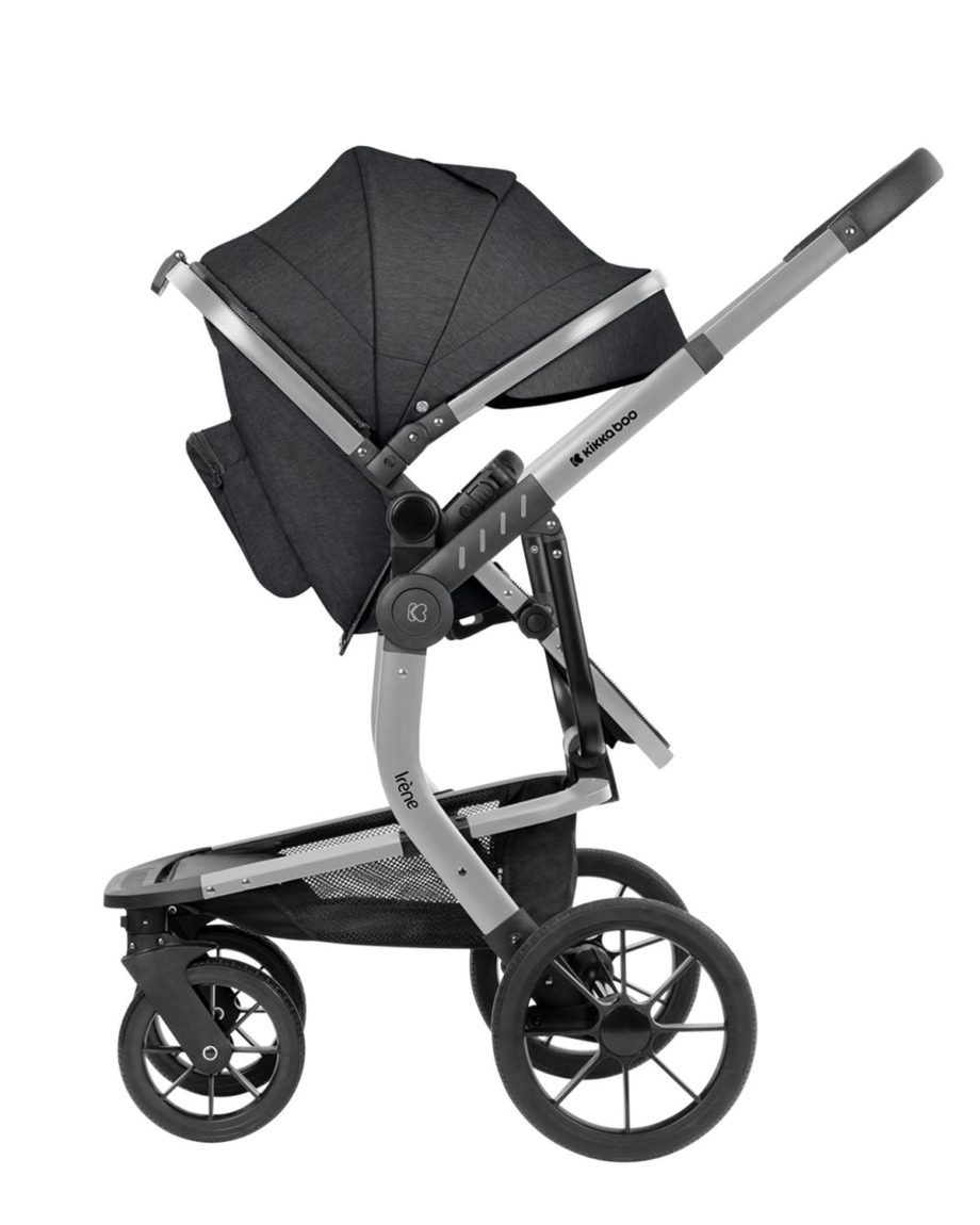 KIKKA BOO Kolica IRENE premium 3in1 set sa I-SIZE autosedištem i tvrdom korpom dark grey