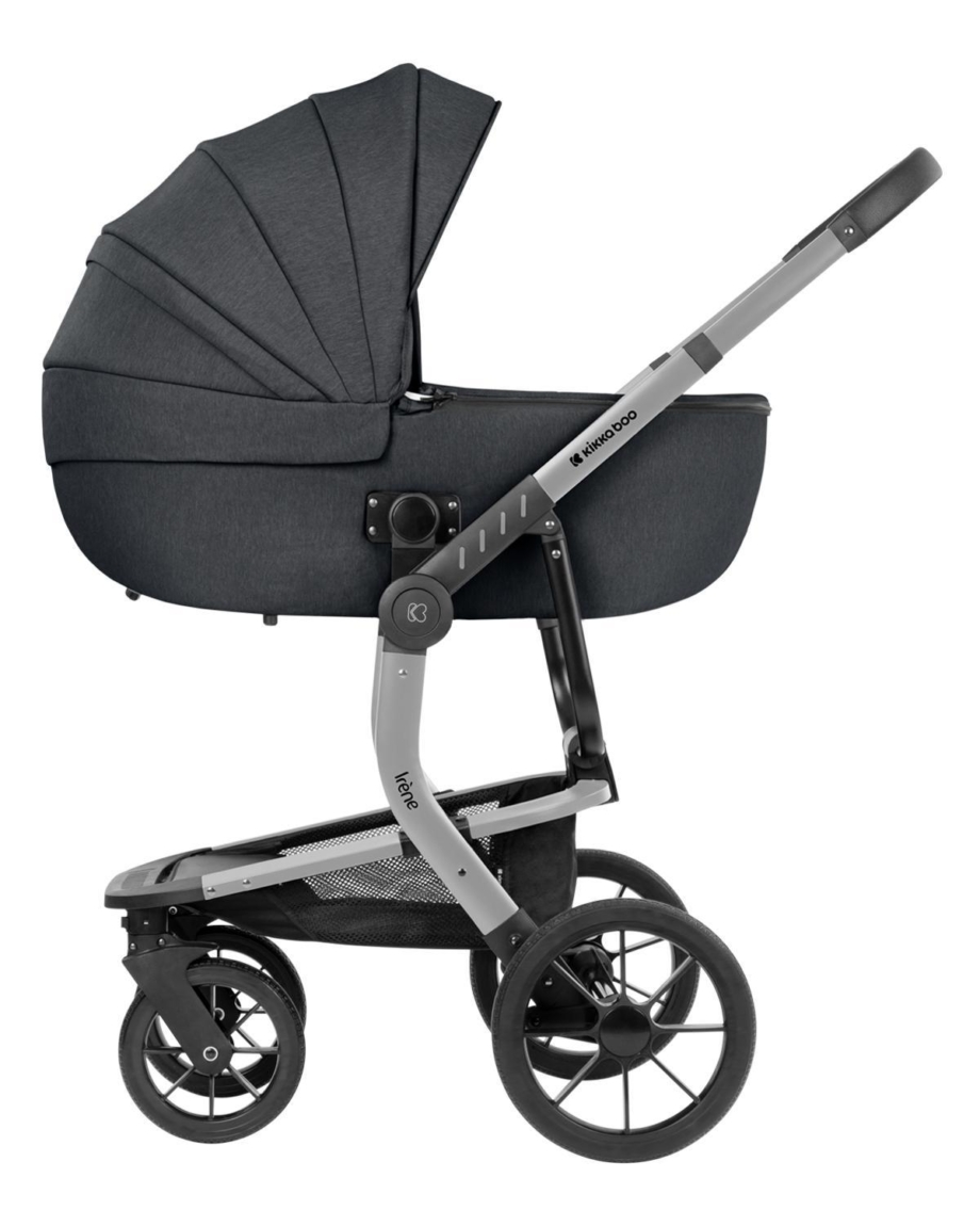KIKKA BOO Kolica IRENE premium 3in1 set sa I-SIZE autosedištem i tvrdom korpom dark grey