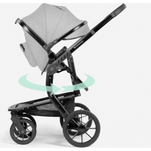 KIKKA BOO Kolica IRENE premium 3in1 set sa I-SIZE autosedištem i tvrdom korpom light grey - Slika 17