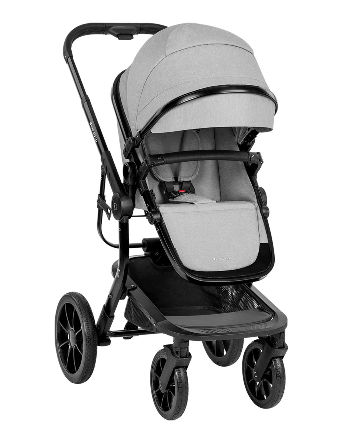 KIKKA BOO Kolica IRENE premium 3in1 set sa I-SIZE autosedištem i tvrdom korpom light grey