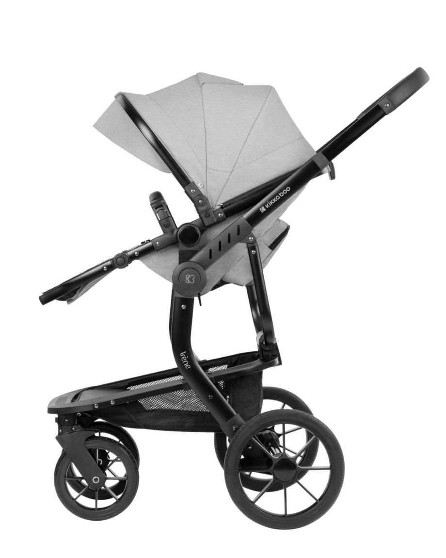 KIKKA BOO Kolica IRENE premium 3in1 set sa I-SIZE autosedištem i tvrdom korpom light grey KIKKA BOO Kolica IRENE premium 3in1 set sa I-SIZE autosedištem i tvrdom korpom light grey
