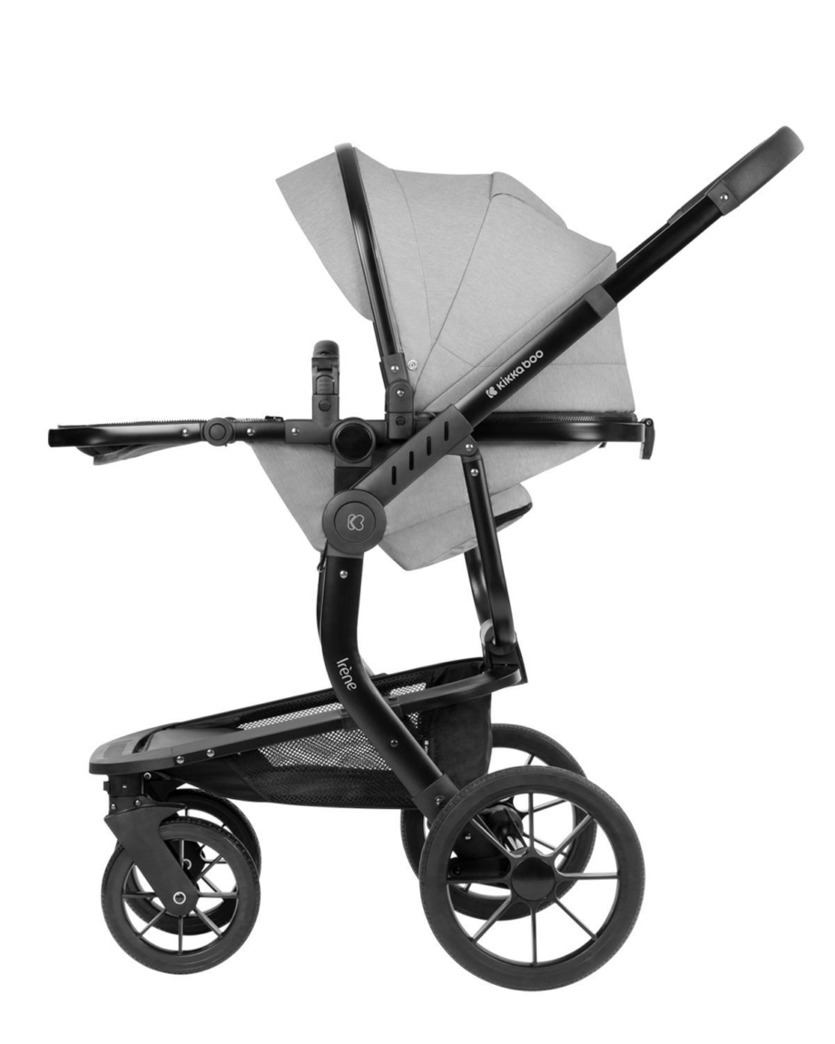 KIKKA BOO Kolica IRENE premium 3in1 set sa I-SIZE autosedištem i tvrdom korpom light grey KIKKA BOO Kolica IRENE premium 3in1 set sa I-SIZE autosedištem i tvrdom korpom light grey