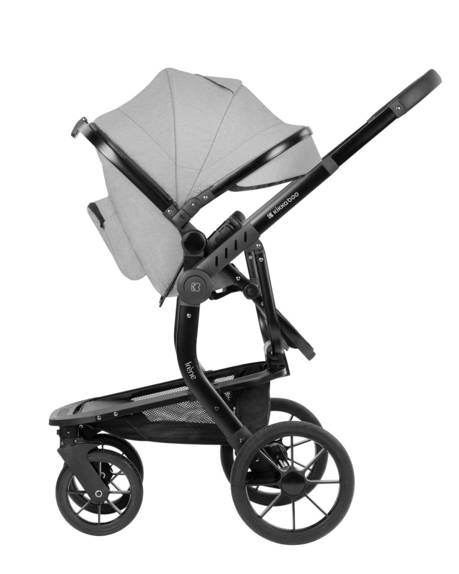 KIKKA BOO Kolica IRENE premium 3in1 set sa I-SIZE autosedištem i tvrdom korpom light grey KIKKA BOO Kolica IRENE premium 3in1 set sa I-SIZE autosedištem i tvrdom korpom light grey