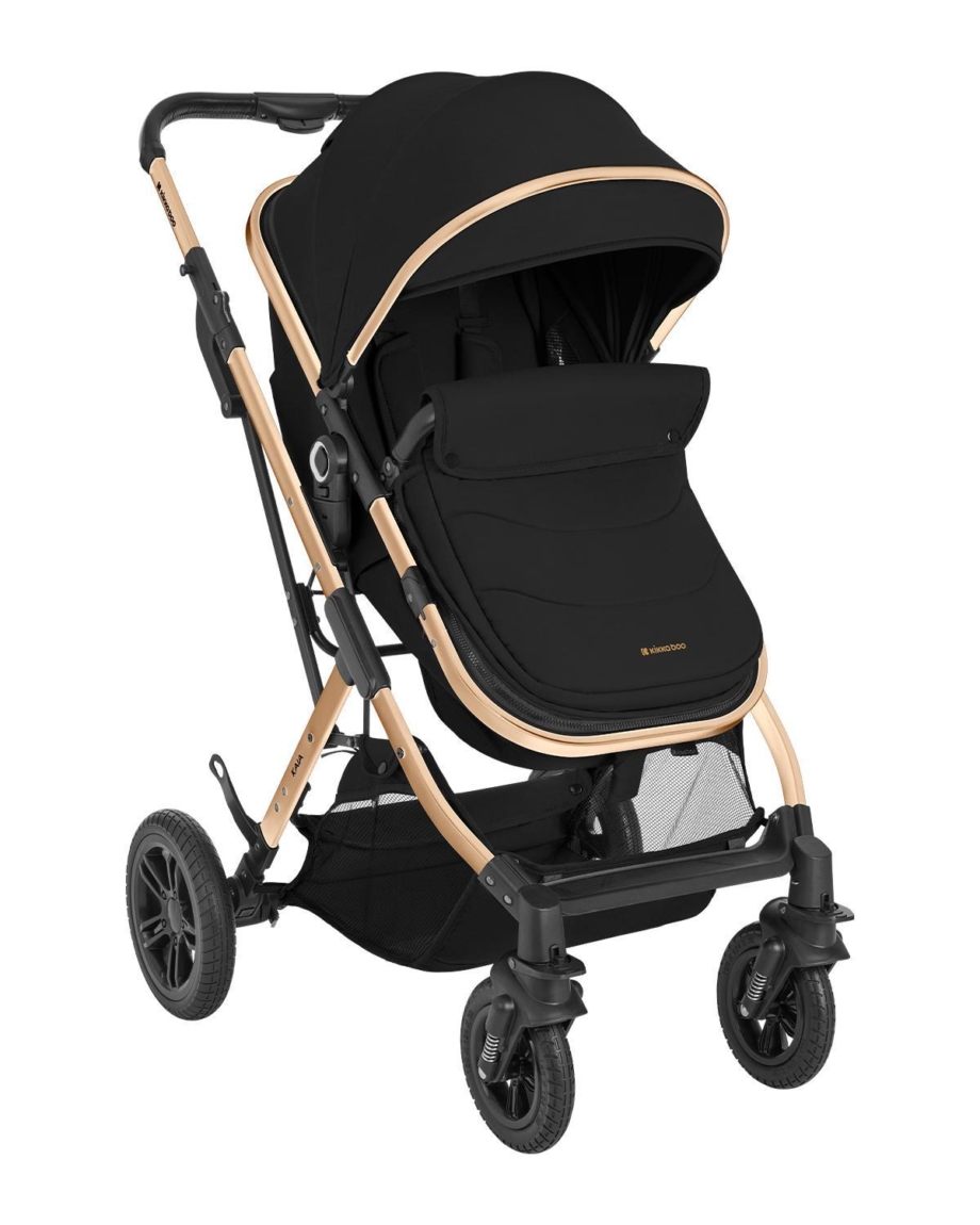 Kikka Boo kolica Kaia premium black sa kombinovanim sedištem koje se okreće na obe strane