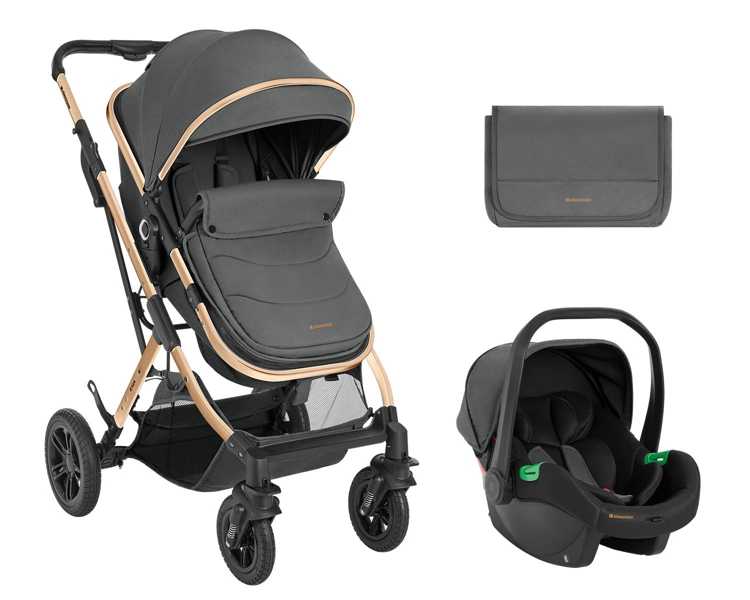 Kolica KAIA premium set 2in1 sa I-SIZE autosedištem dark grey Kolica KAIA premium set 2in1 sa I-SIZE autosedištem dark grey