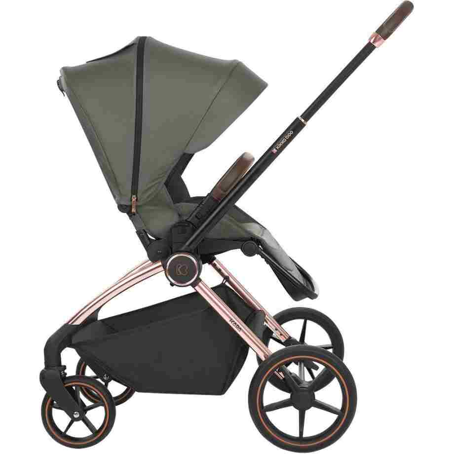 KIKKA BOO Kolica KARA army green set 2in1 sa tvrdom korpom