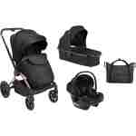Kolica KARA black set 3in1 sa tvrdom korpom i autosedištem IPRIME I-SIZE black