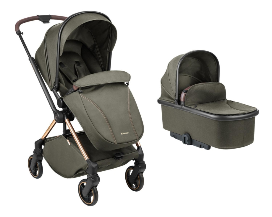 Kolica LANAH army green set 2in1 sa tvrdom korpom