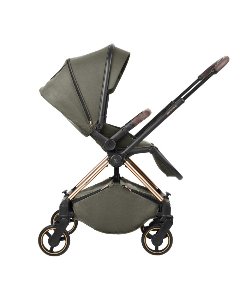 KIKKA BOO Kolica LANAH army green set 2in1 sa tvrdom korpom