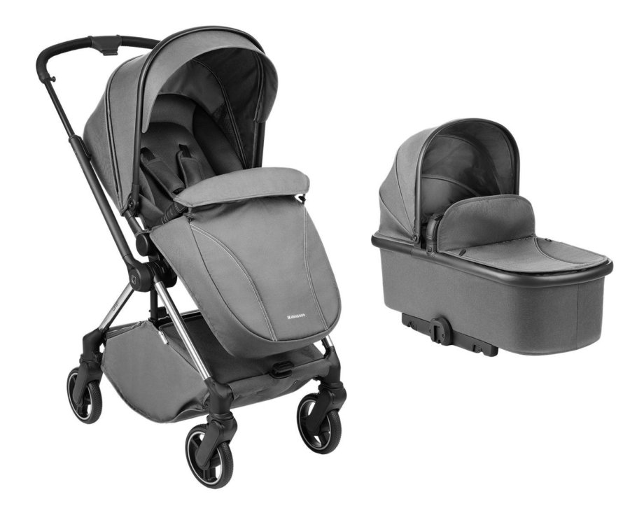 Kolica LANAH grey set 2in1 sa tvrdom korpom