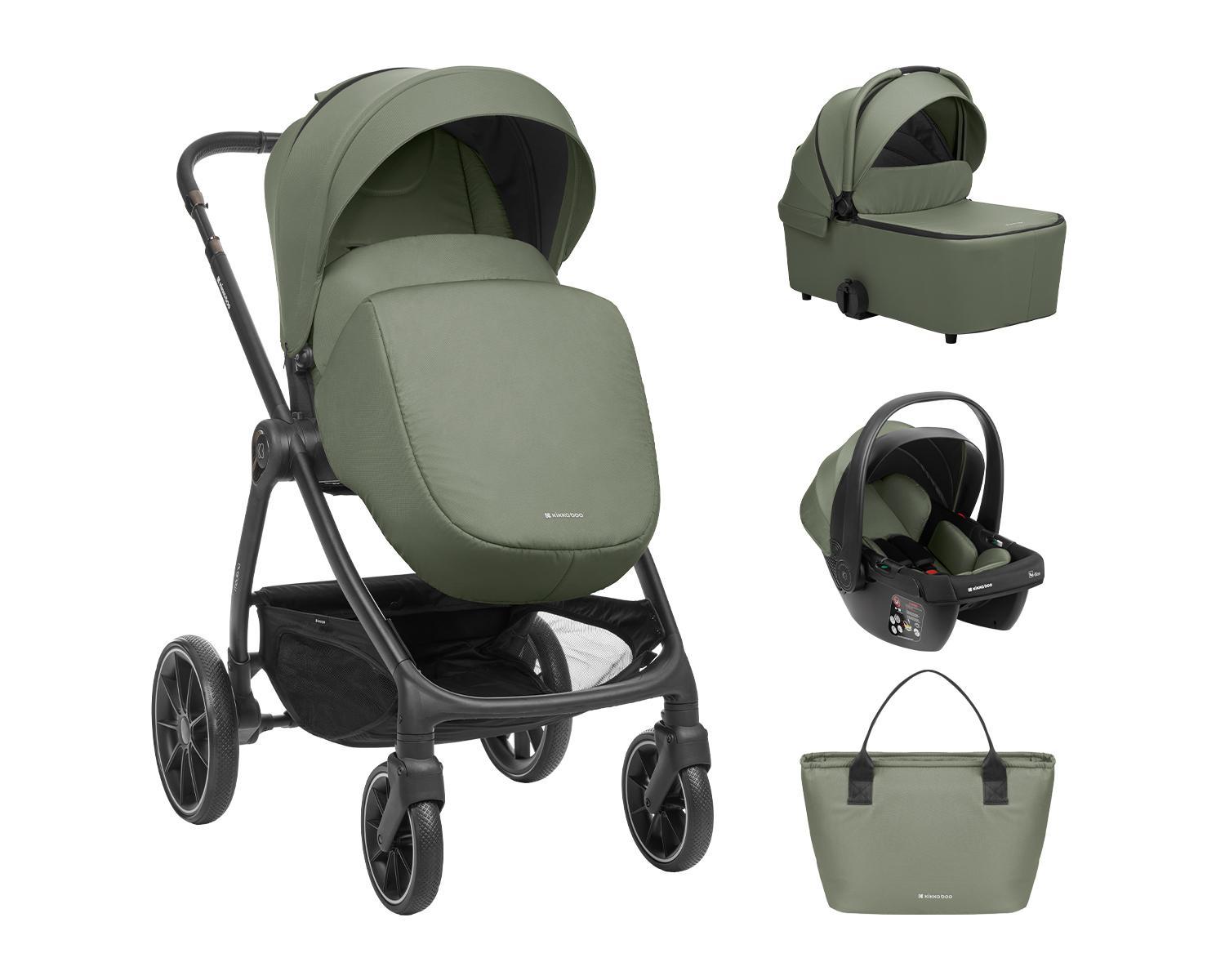 Kolica MODENA 3in1 set sa I-SIZE autosedištem i tvrdom korpom army green