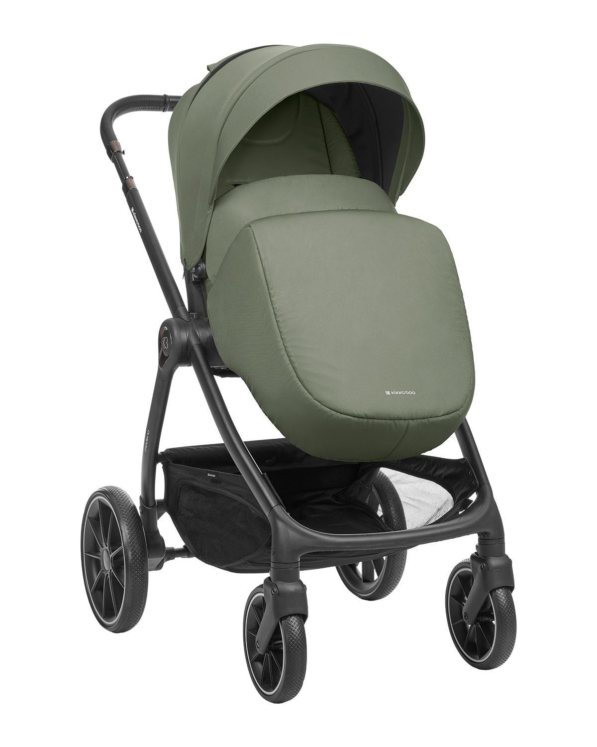 KIKKA BOO Kolica MODENA 3in1 set sa I-SIZE autosedištem i tvrdom korpom army green