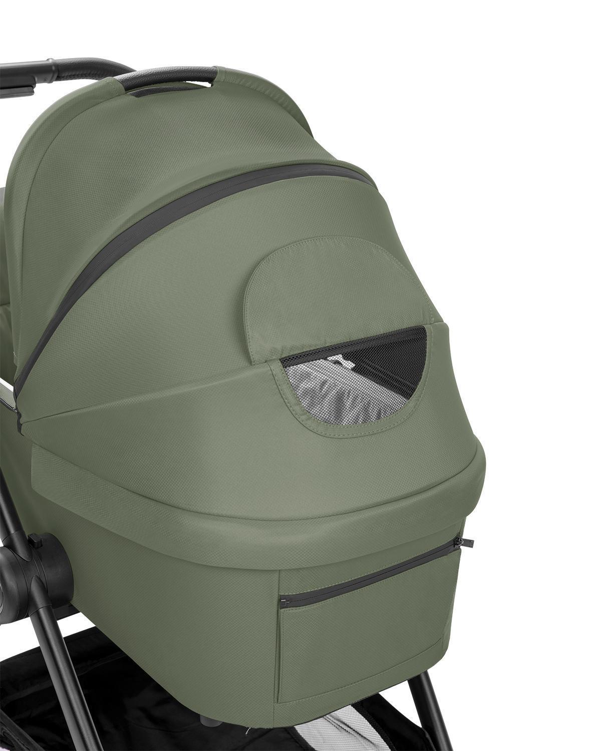 KIKKA BOO Kolica MODENA 3in1 set sa I-SIZE autosedištem i tvrdom korpom army green
