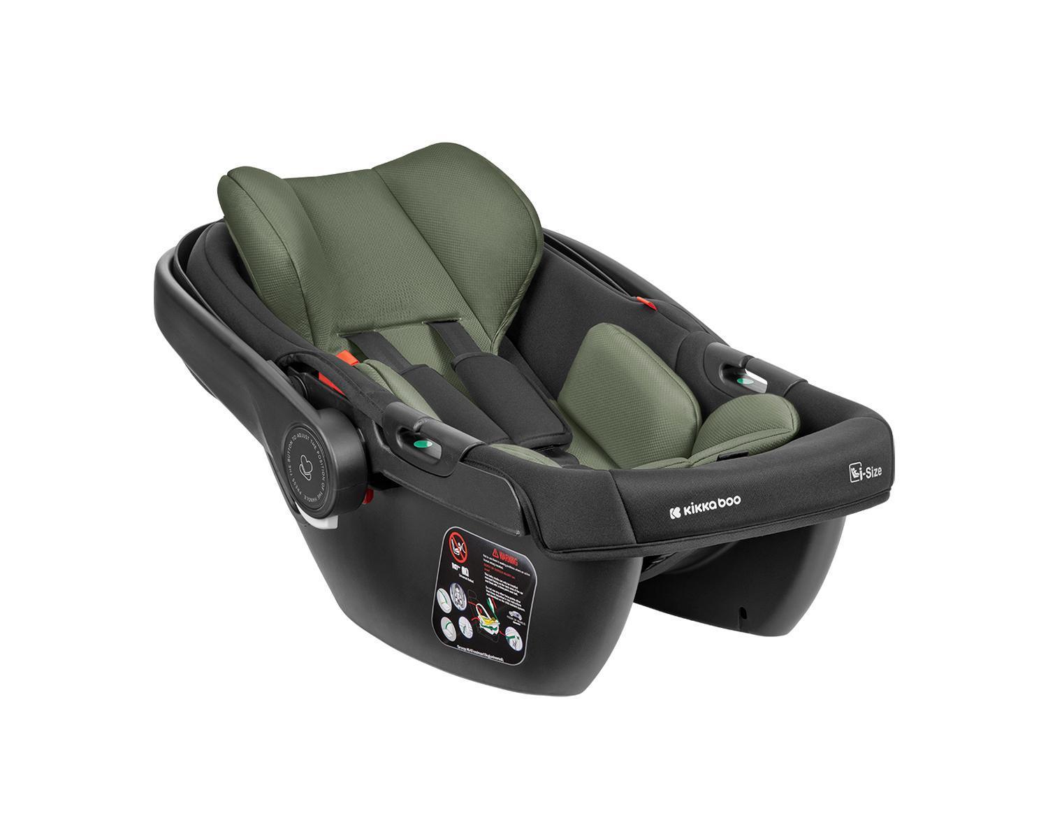 KIKKA BOO Kolica MODENA 3in1 set sa I-SIZE autosedištem i tvrdom korpom army green
