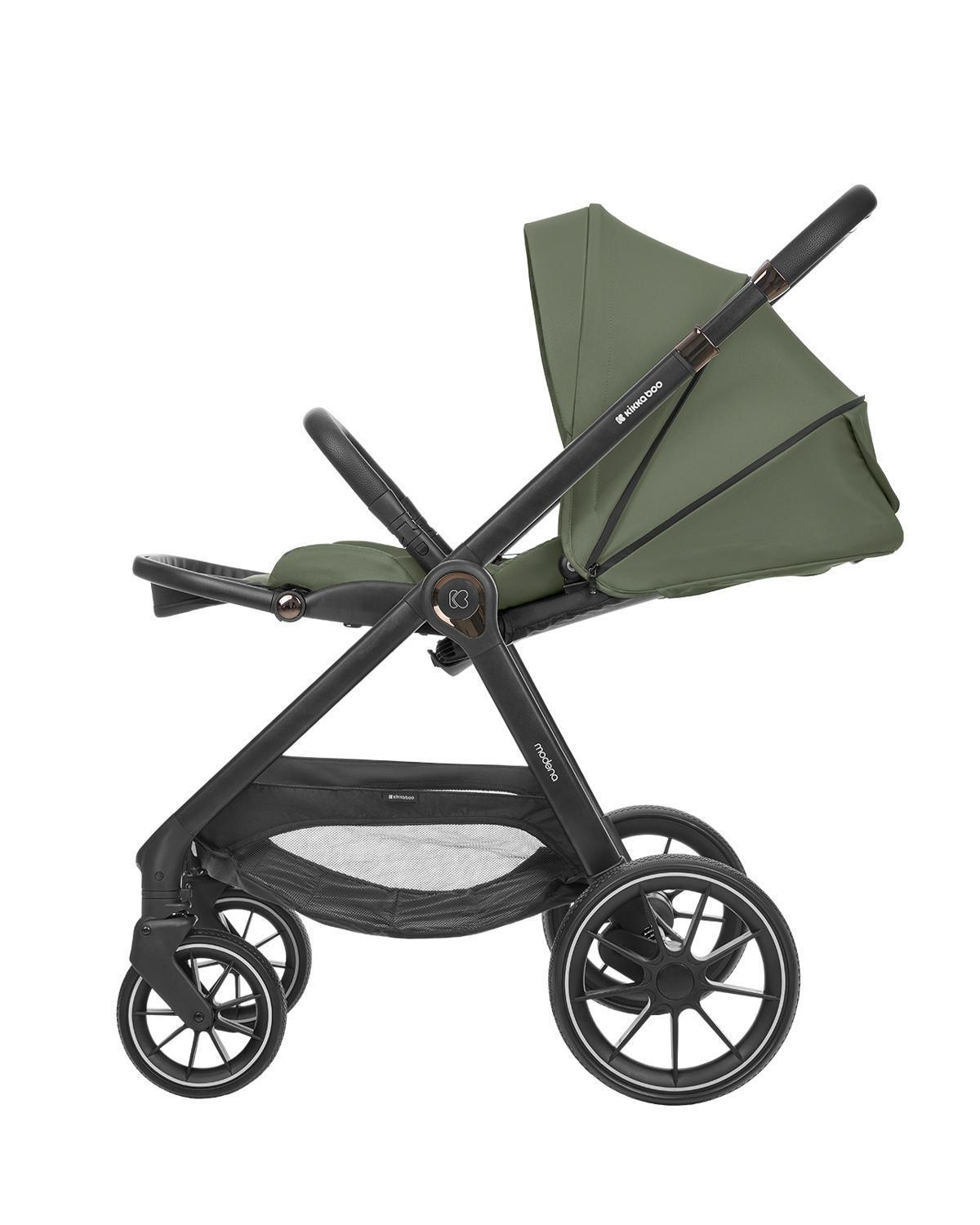 KIKKA BOO Kolica MODENA 3in1 set sa I-SIZE autosedištem i tvrdom korpom army green