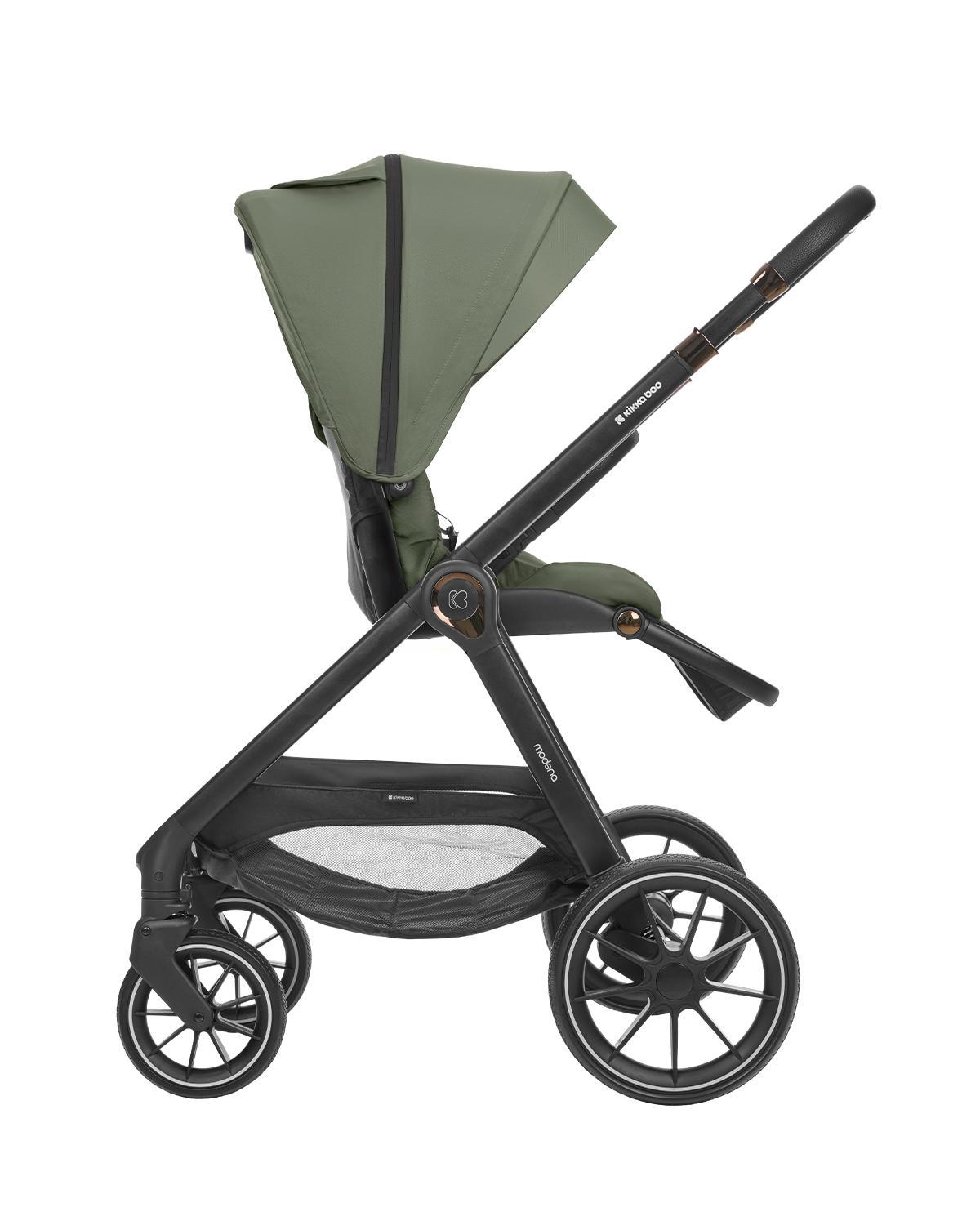 KIKKA BOO Kolica MODENA 3in1 set sa I-SIZE autosedištem i tvrdom korpom army green