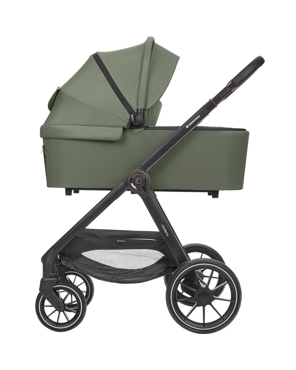 KIKKA BOO Kolica MODENA 3in1 set sa I-SIZE autosedištem i tvrdom korpom army green