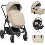 KIKKA BOO Kolica MODENA 3in1 set sa I-SIZE autosedištem i tvrdom korpom beige - Slika 28