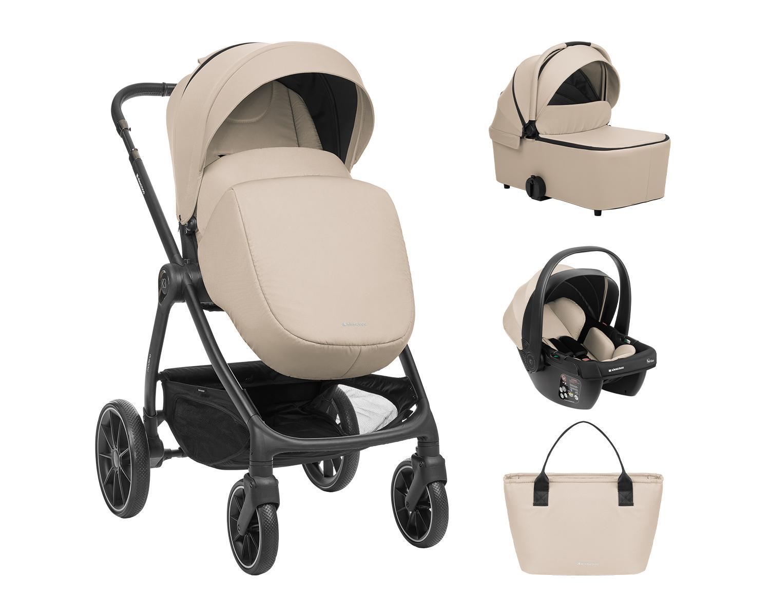 Kolica MODENA 3in1 set sa I-SIZE autosedištem i tvrdom korpom beige
