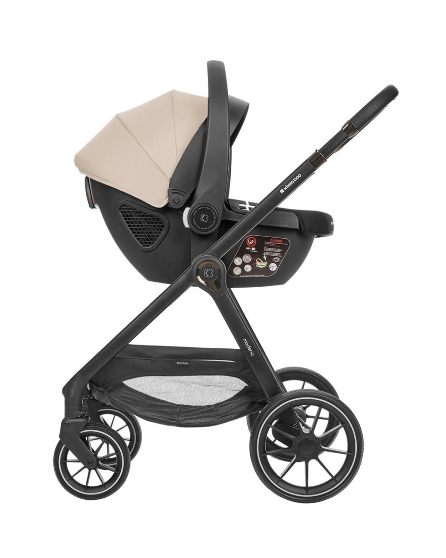 KIKKA BOO Kolica MODENA 3in1 set sa I-SIZE autosedištem i tvrdom korpom beige