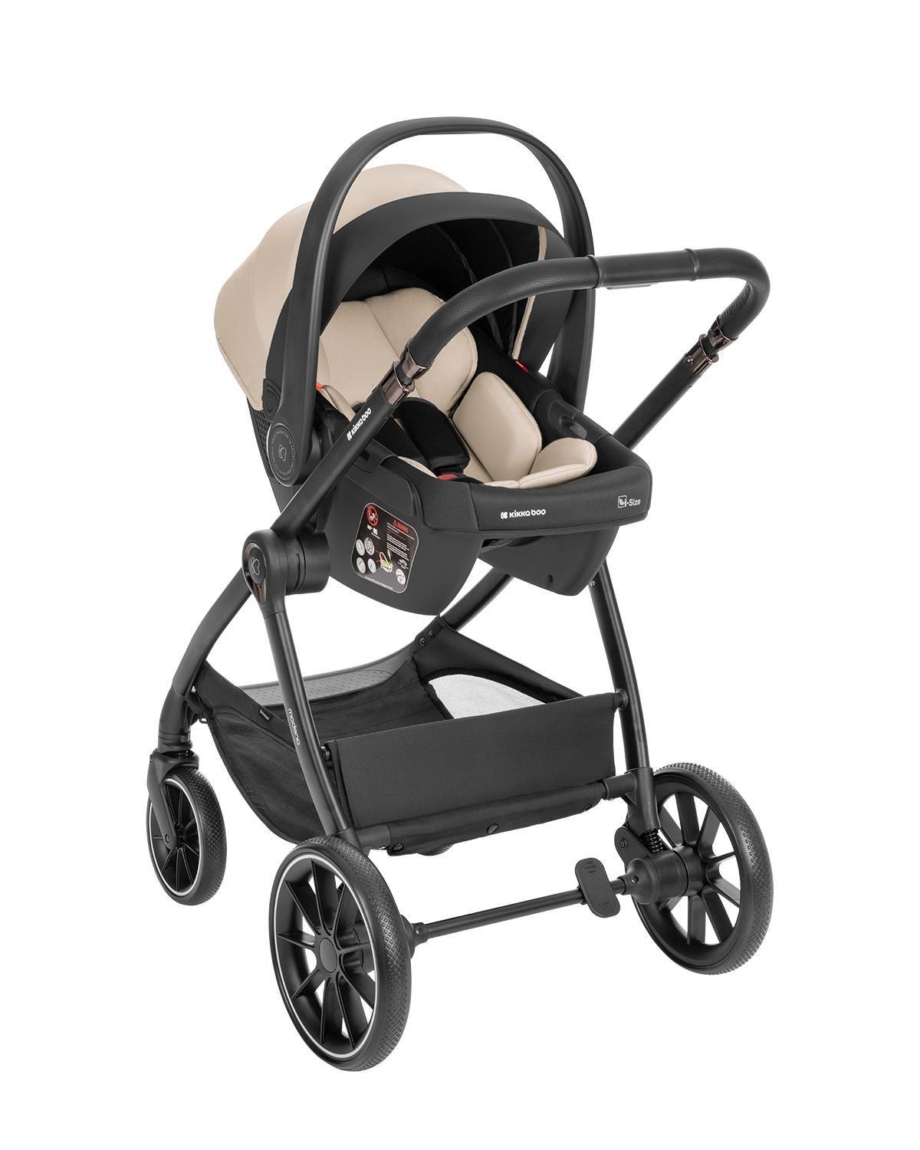 KIKKA BOO Kolica MODENA 3in1 set sa I-SIZE autosedištem i tvrdom korpom beige