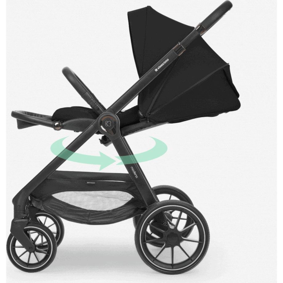 Kolica MODENA black set 3in1 sa I SIZE autosedistem i tvrdom korpom